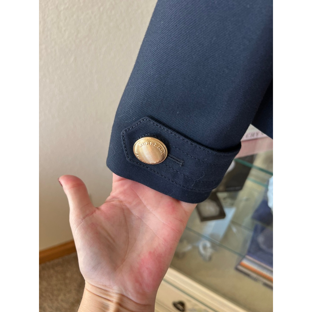 NWT Burberry Navy Pea Coat with Gold Buttons - 12-14 - Picture 3 of 8